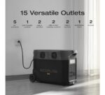 EF ECOFLOW Estación de energía portátil DELTA Pro de 3600 Wh, 5 salidas de CA de 120 V, 3600 W, carga rápida de 2.7 horas, generador solar para uso doméstico, corte de energía, campamento, caravana, DELTA Pro - Imagen 3