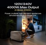 EF ECOFLOW DELTA Pro 3 Estación de energía portátil, batería LFP de 4096 Wh, expandible a 48 kWh, salida de CA de 120/240 V 4000 W, generador solar para uso doméstico, accesorios de campamento, DELTA Pro 3 - Imagen 2