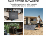 EF ECOFLOW Solar Generator DELTA2 with 220W Solar Panel, LFPLiFePO4 Battery, Fast Charging, Portable Power Station for Home Backup Power, Camping & RVs DELTA 2+220W - Imagen 5
